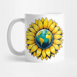 Vibrant Floral Earth Day Flower Lover Sunflower Mug